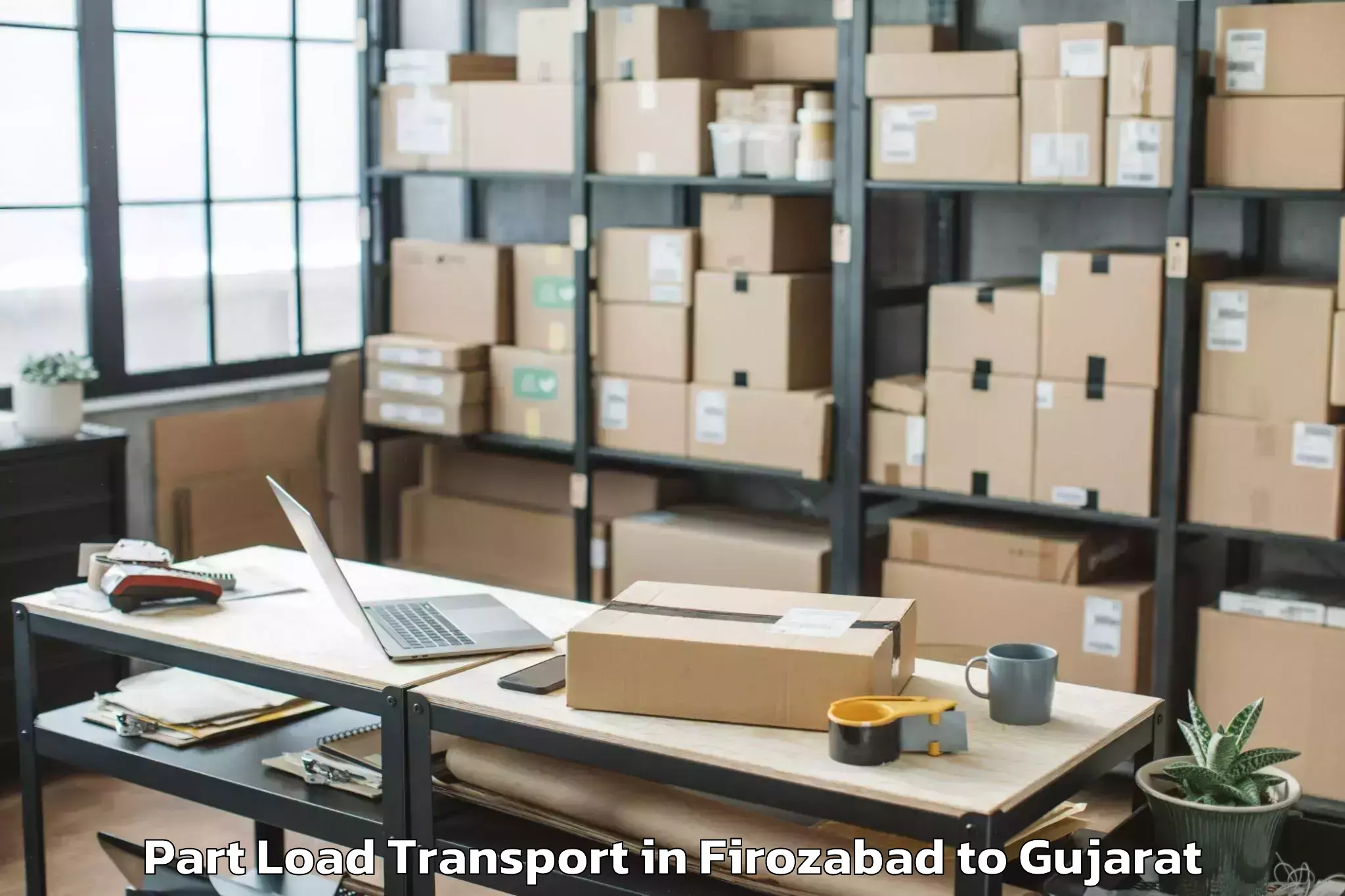 Quality Firozabad to Paliyad Part Load Transport